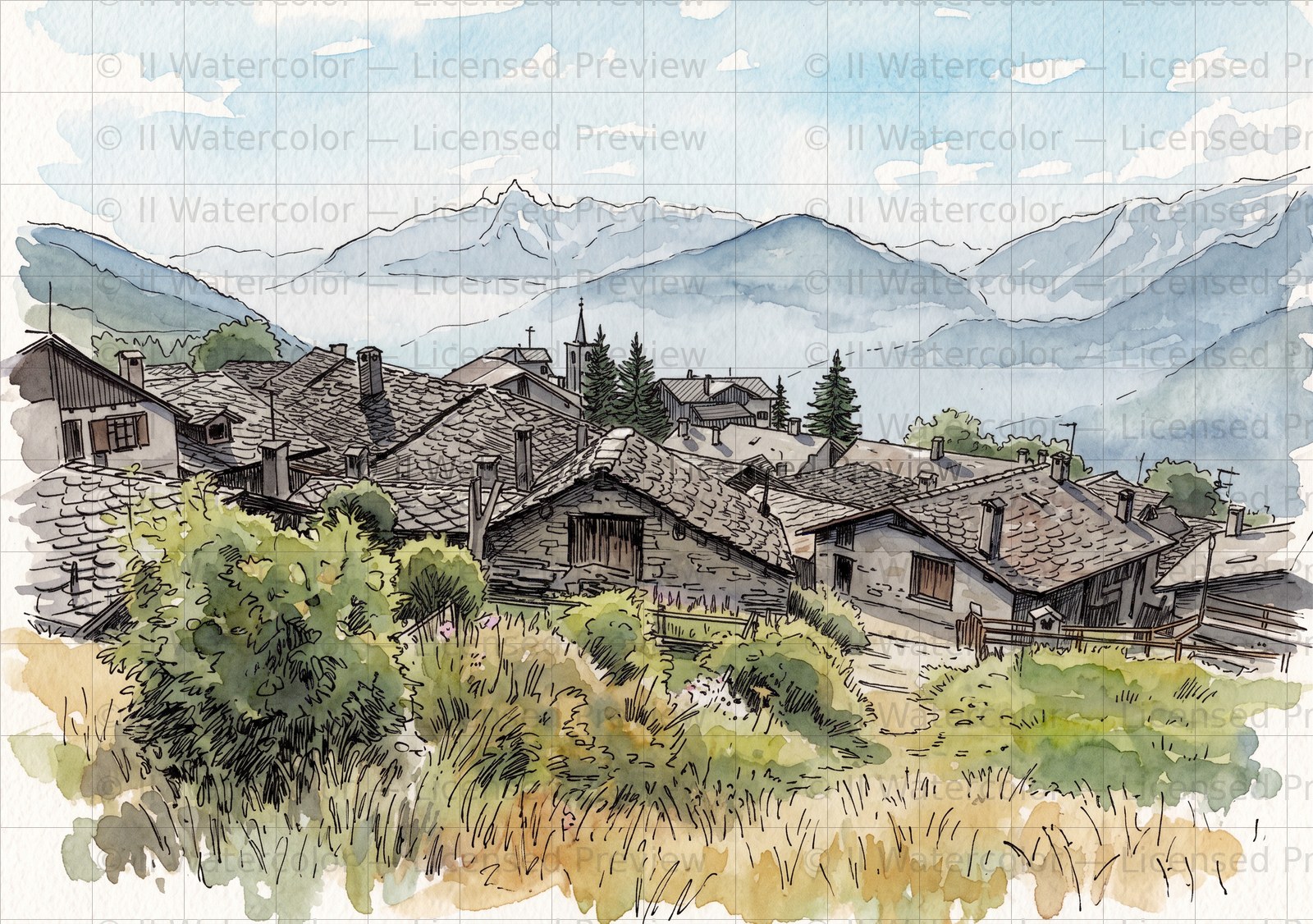 Mountain Old  Village