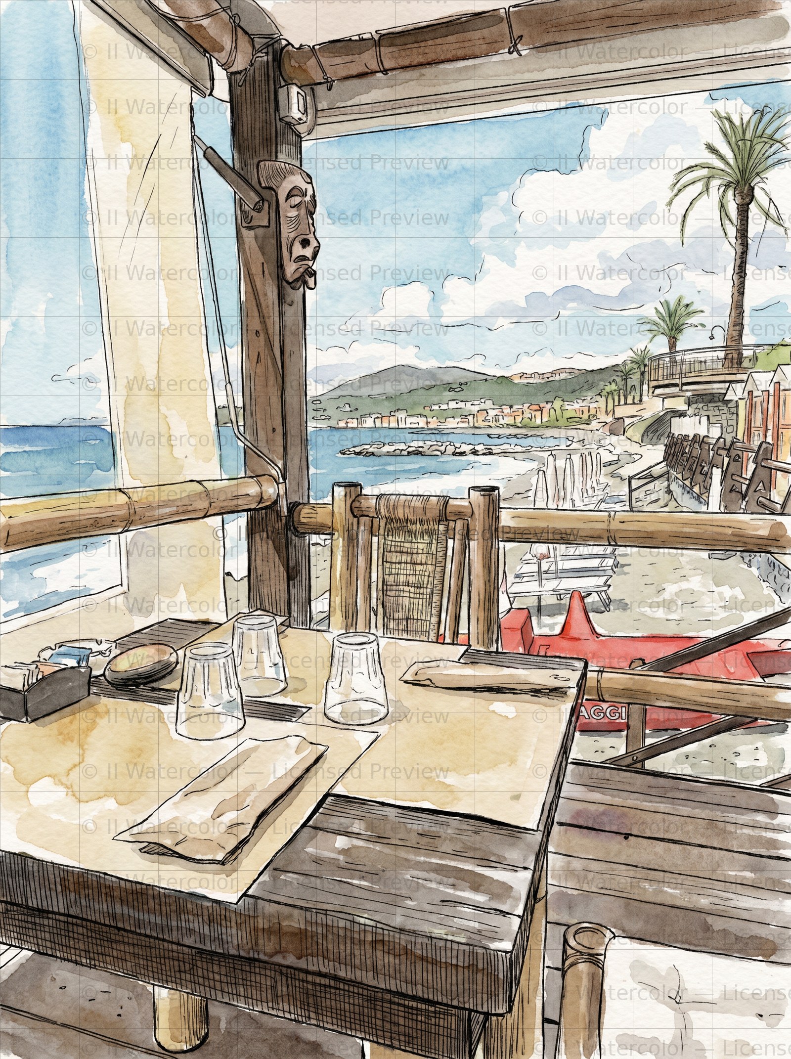 Restaurant on the beach
